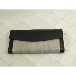 Vintage Wallet Chequebook  Slots Snake Skin Grey
